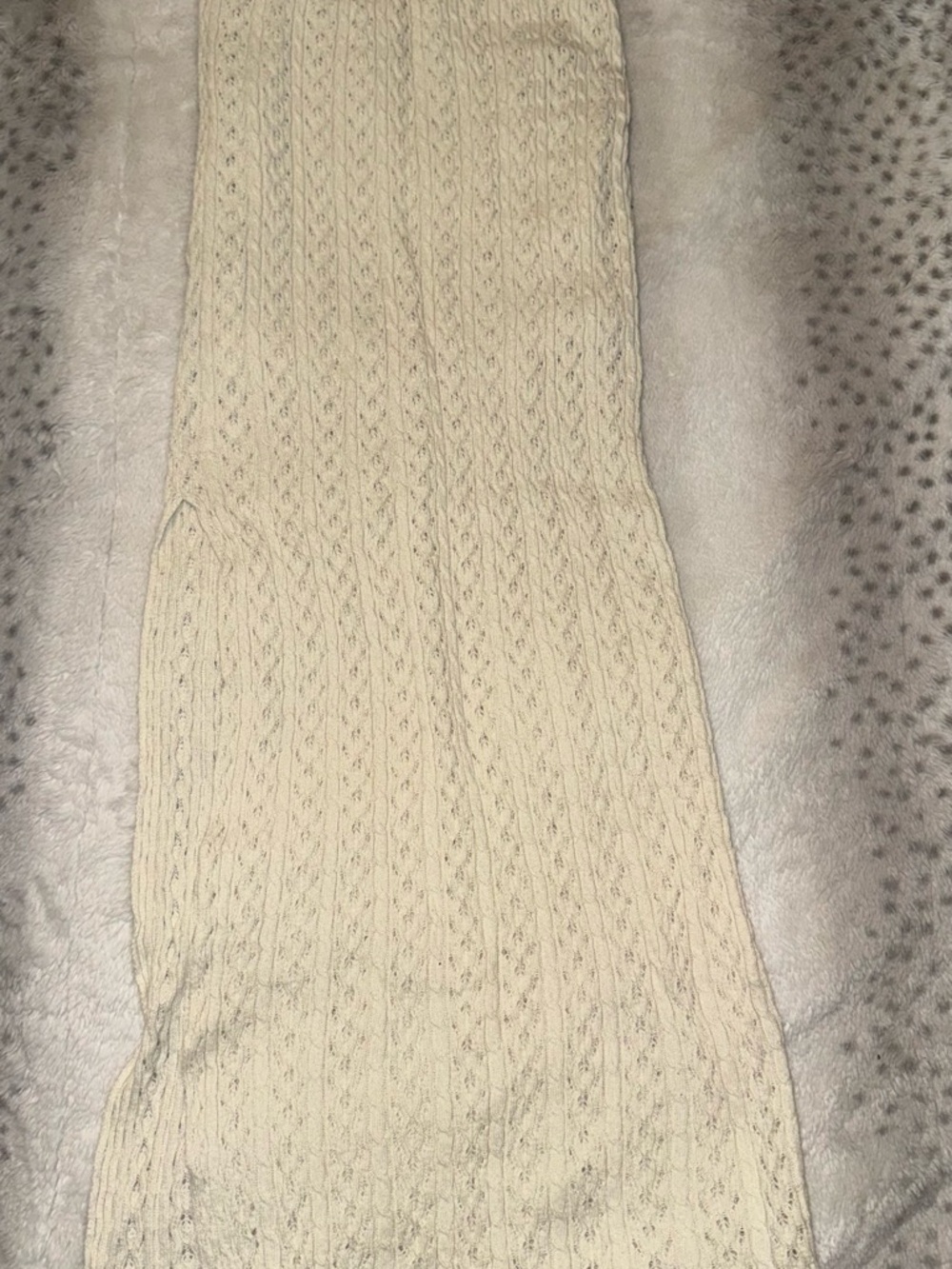 Stradivarius Cream Knit Sweater skirt